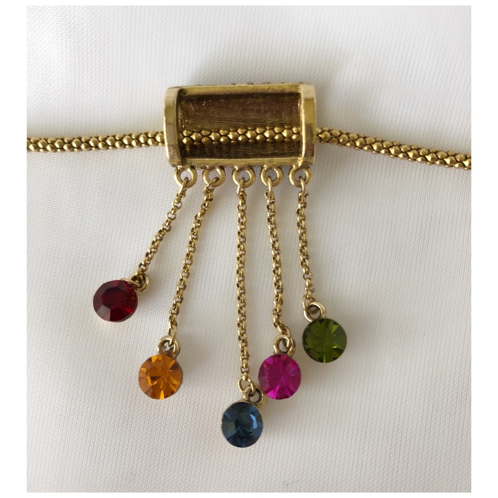 Multicolor ♥️ Rhinestone Necklace - Picture 6 of 8